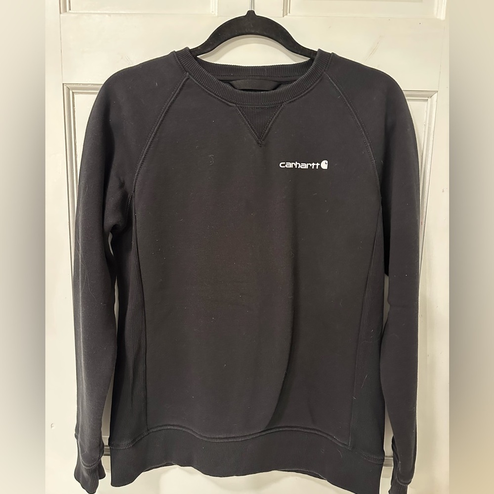 Ladies Carhartt Black Crewneck Sweatshirt